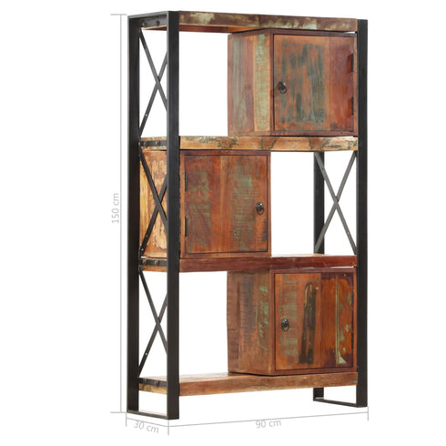 Rustika Rowe -  Bookshelf 90x30x150 cm Solid Reclaimed Wood